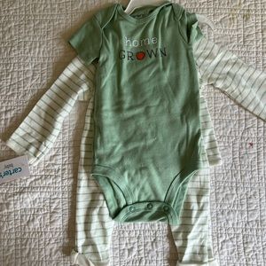 Carters 6 months NWT “home grown” outfit pair